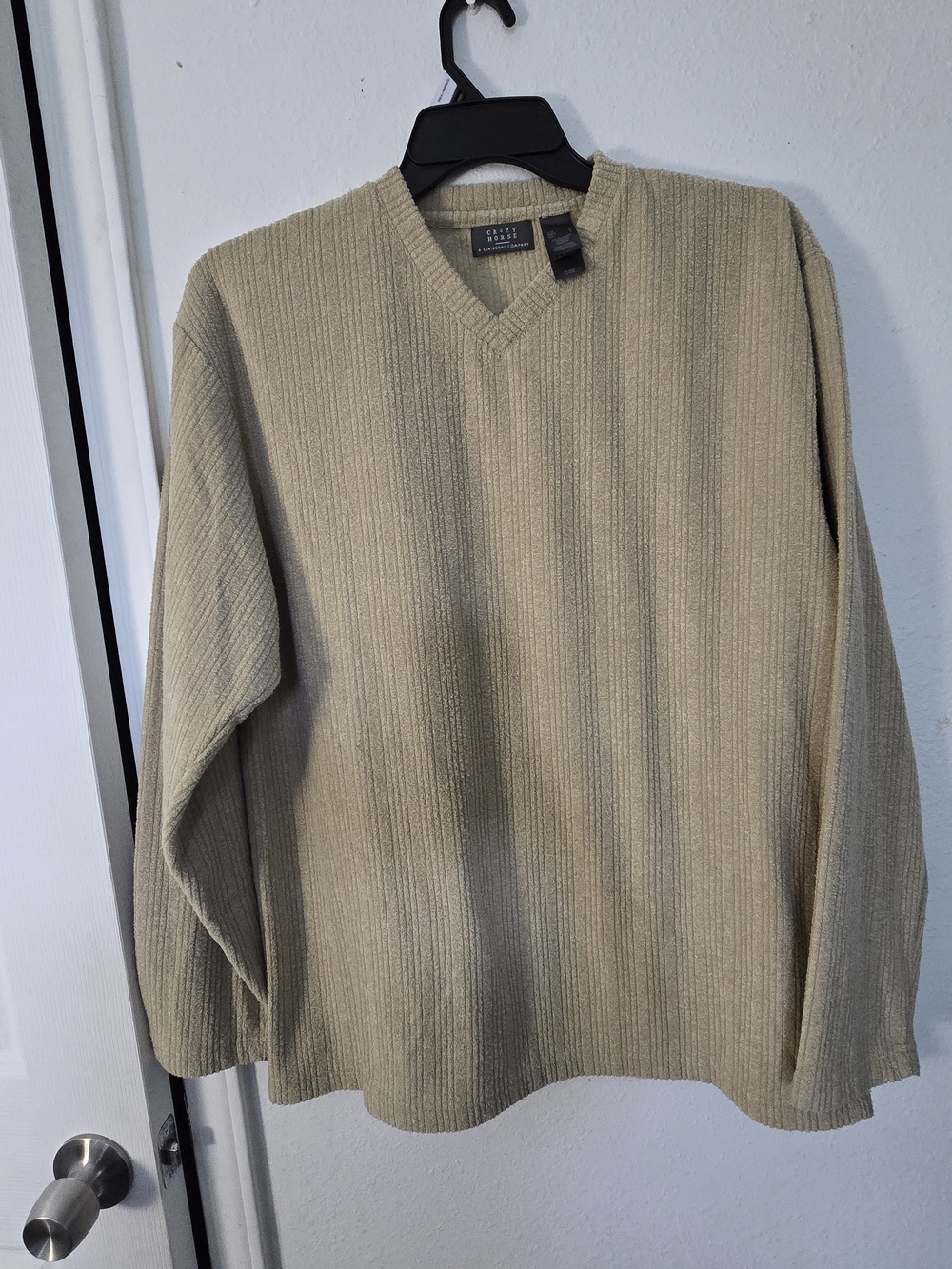 Casual V-Neck Men’s Sweater - Beige